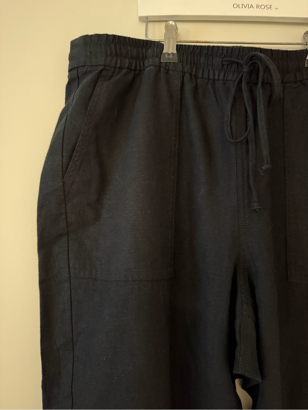 Womens JCrew Drawstring Linen-Blend Pants